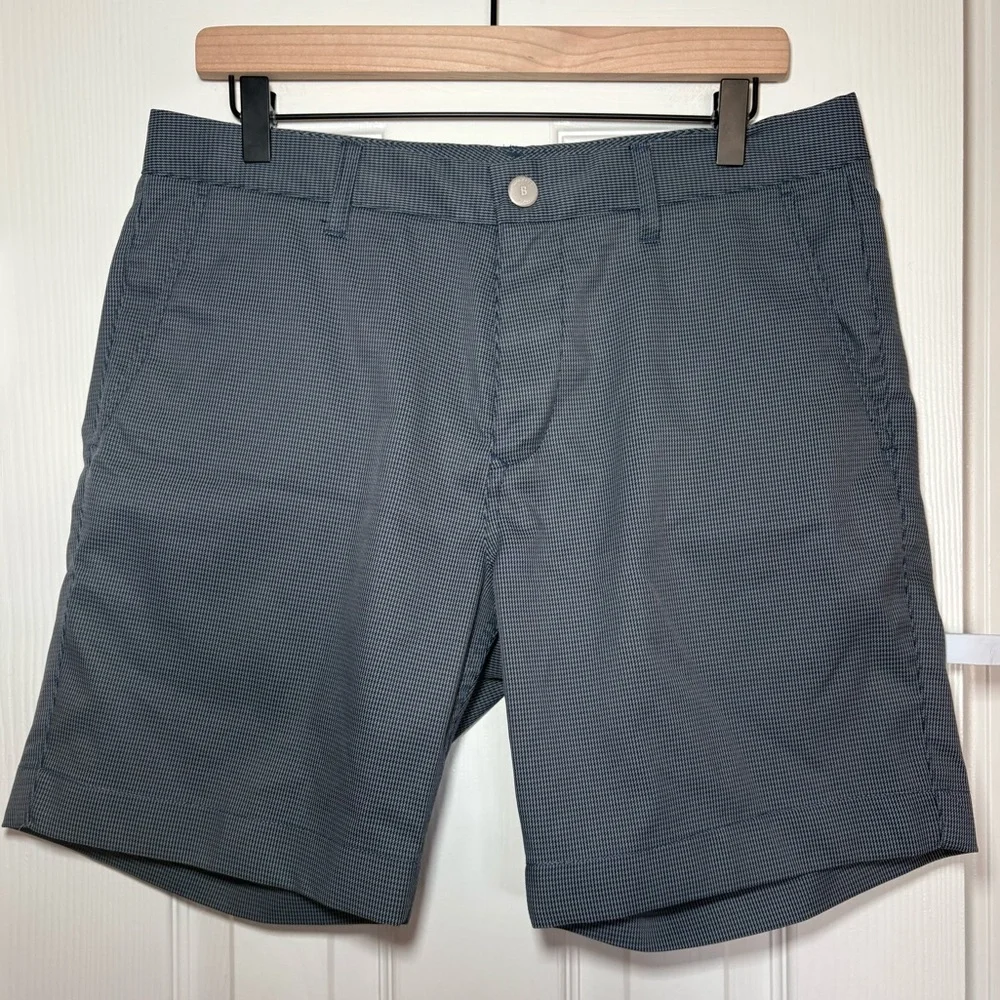 Bonobos Golf Shorts Mens 33 Blue Gray Herringbone Performance 10” Inseam